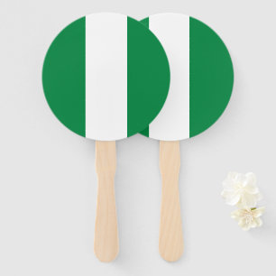 Nigeria flag hand fan