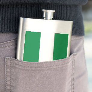 Nigeria flag hip flask