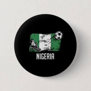 Nigeria Flag Jersey Nigerian Soccer Team Nigerian  6 Cm Round Badge