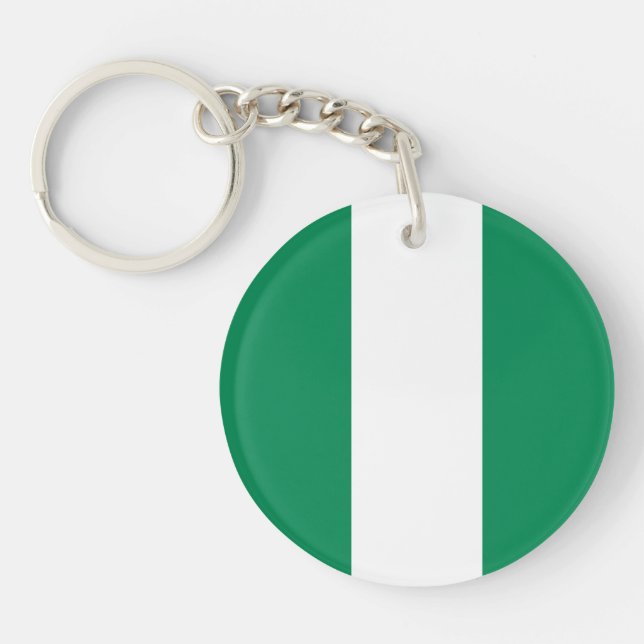 Nigeria Flag Key Ring (Front)