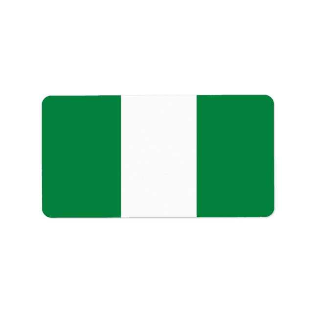 Nigeria flag label (Front)