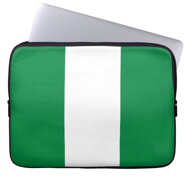 Nigeria flag laptop sleeve (Front)