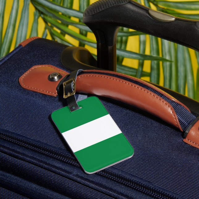 Nigeria flag luggage tag (Front Insitu 1)