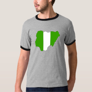 Nigeria Flag Map full size T-Shirt