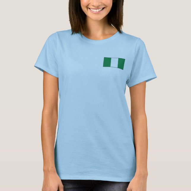 Nigeria Flag + Map T-Shirt (Front)