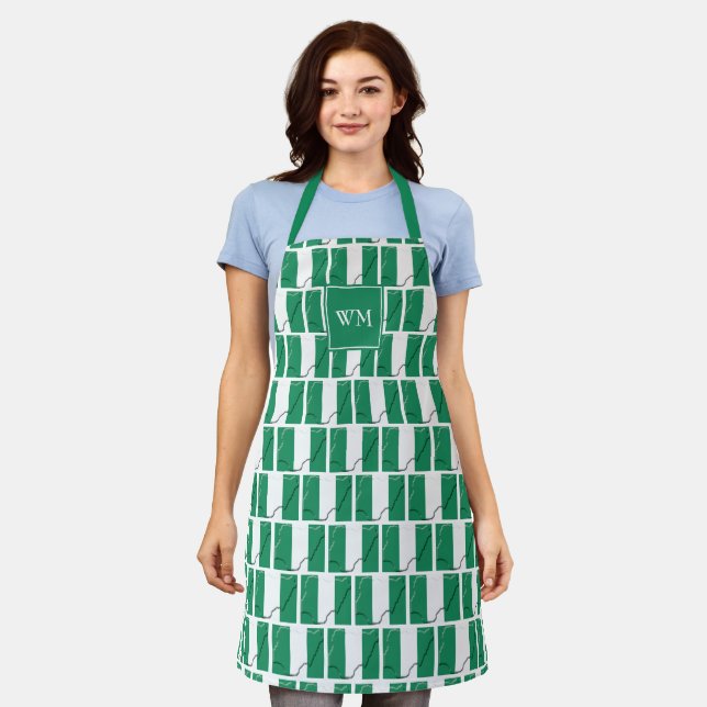 NIGERIA FLAG | Monogram | Nigerian Apron (Worn)