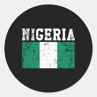 Nigeria Flag Nigerian Roots Classic Round Sticker