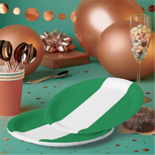 Nigeria flag paper plate
