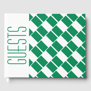 NIGERIA FLAG Patriotic Customised WHITE Nigerian Guest Book