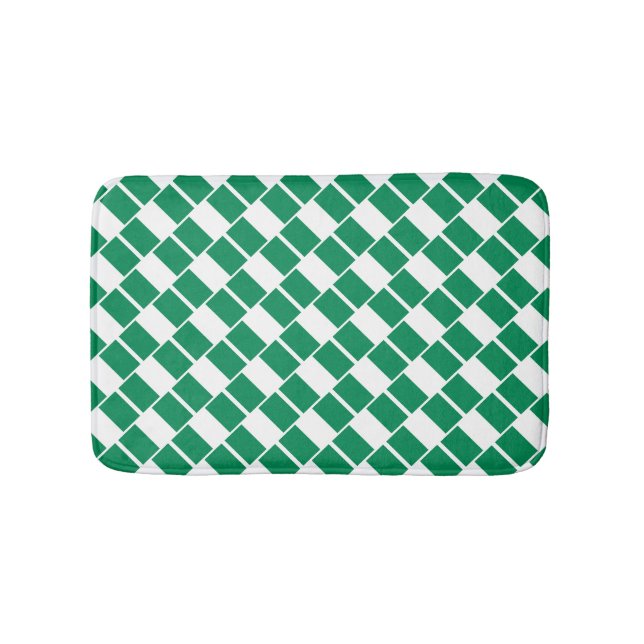 NIGERIA FLAG Patriotic Nigerian Bath Mat (Front)