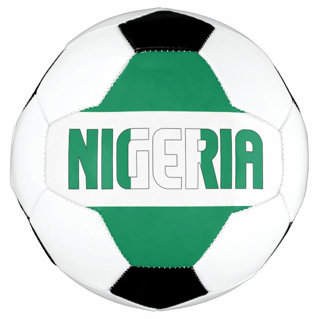 Nigeria Flag Patriotic Soccer Ball (Front)