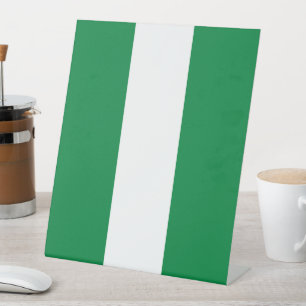 Nigeria flag pedestal sign
