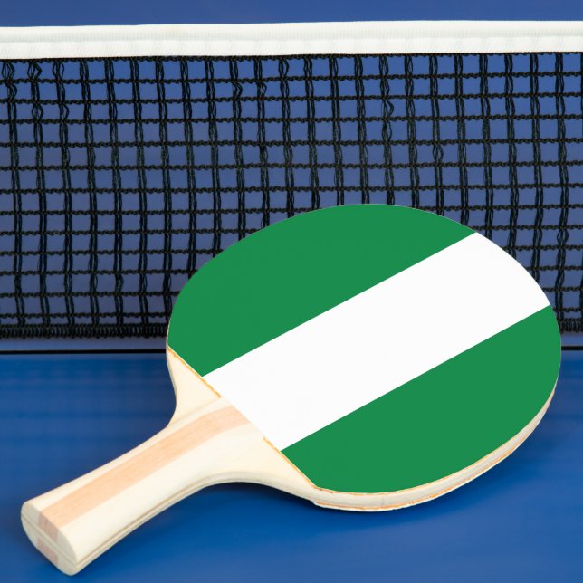 Nigeria flag ping pong paddle (Insitu)