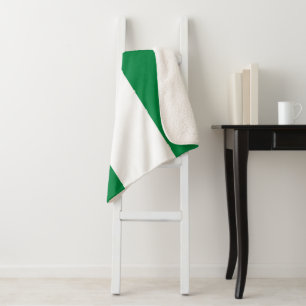 Nigeria flag sherpa blanket