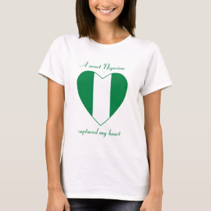 Nigeria Flag Sweetheart T-Shirt