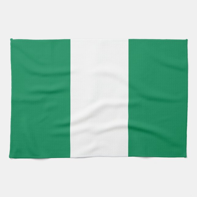 Nigeria Flag Tea Towel (Horizontal)