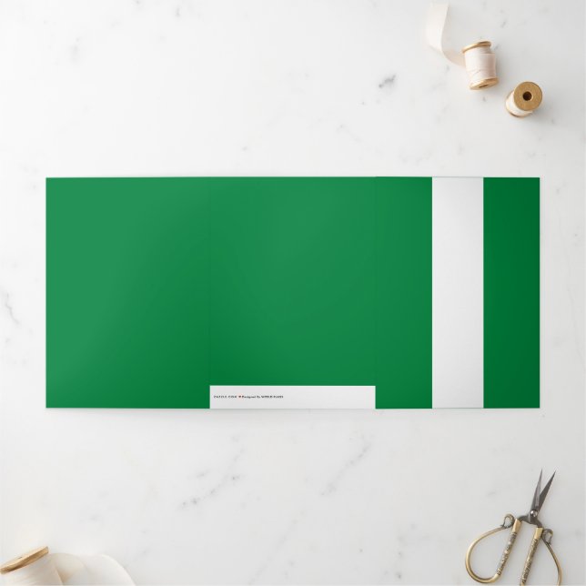 Nigeria flag Tri-Fold card (Outside)