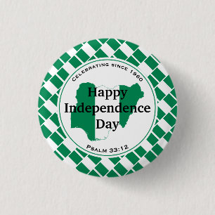 NIGERIA INDEPENDENCE Stylish Nigerian Flag 3 Cm Round Badge
