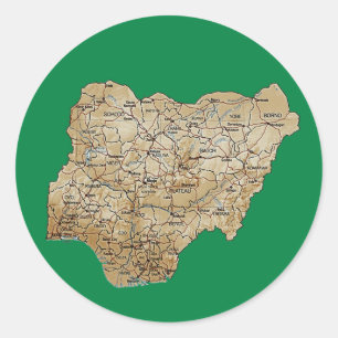 Nigeria Map Sticker