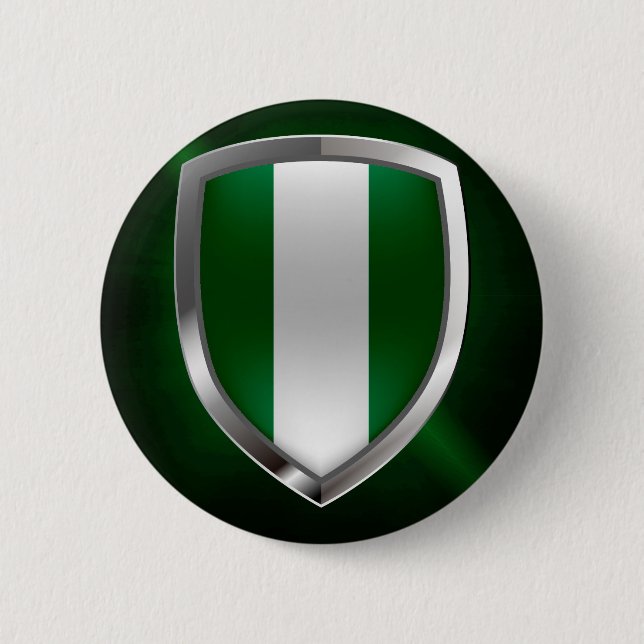 Nigeria Metallic Emblem 6 Cm Round Badge (Front)