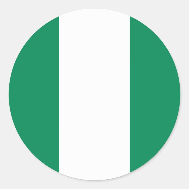 Nigeria (Nigerian) Flag Classic Round Sticker (Front)