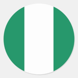 Nigeria (Nigerian) Flag Classic Round Sticker