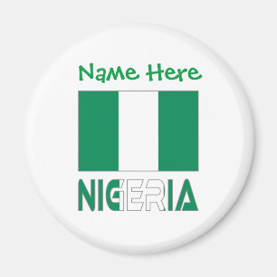 Nigeria Nigerian Flag Green Personalisation  Magnet