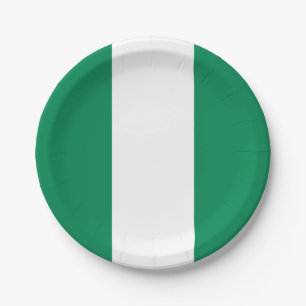 Nigeria (Nigerian) Flag Paper Plate