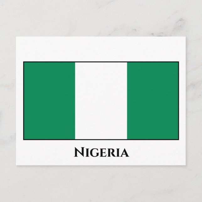 Nigeria (Nigerian) Flag Postcard (Front)