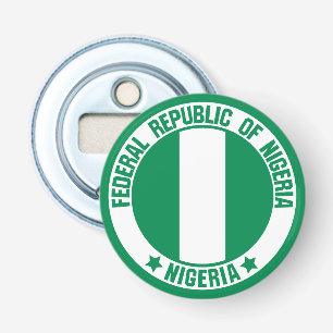 Nigeria Round Emblem Bottle Opener
