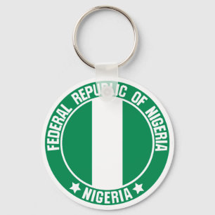 Nigeria Round Emblem Key Ring