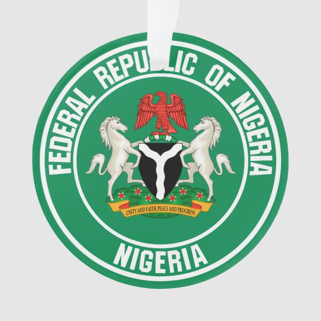 Nigeria Round Emblem Ornament (Front)