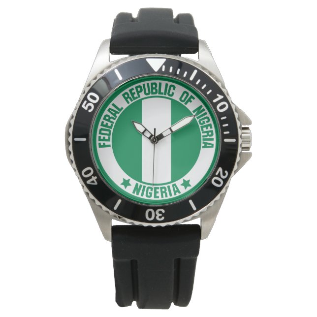 Nigeria Round Emblem Watch (Front)
