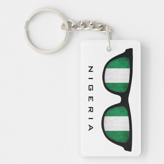 Nigeria Shades custom text & colour key chain (Front)