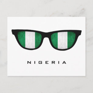 Nigeria Shades custom text & colour postcard