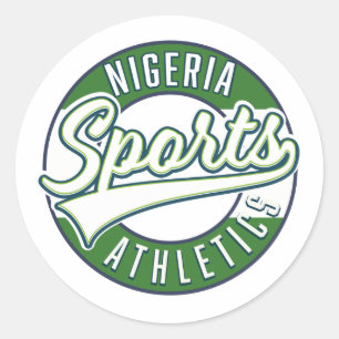 Nigeria Sports Athletic logo Classic Round Sticker