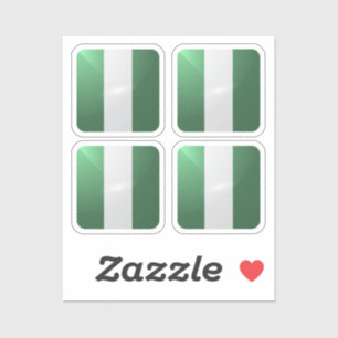 Nigeria square glossy flag