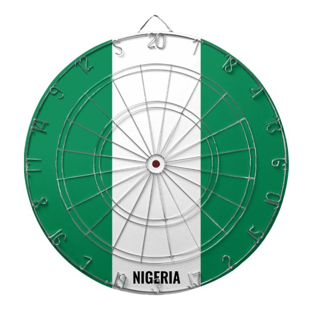 "Nigeria Strikes!" Patriotic Dart Board (Front)