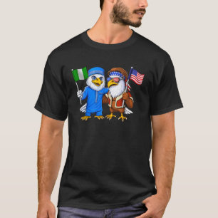 Nigeria USA Flag Nigerian American Heritage Nigeri T-Shirt