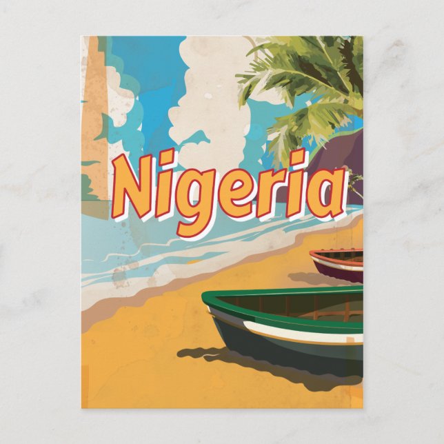 Nigeria Vintage vacation Poster Postcard (Front)