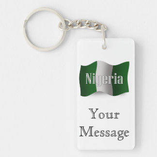Nigeria Waving Flag Key Ring