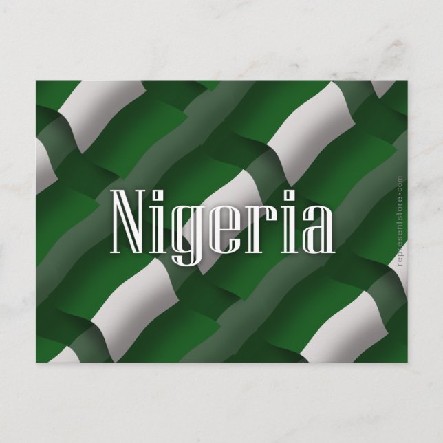 Nigeria Waving Flag Postcard (Front)