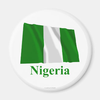 Nigeria Waving Flag with Name Magnet