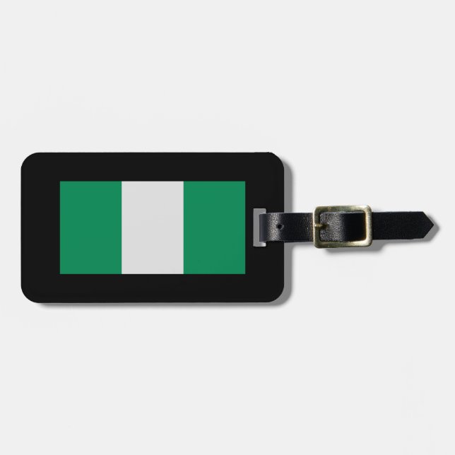 Nigeria with Nigerian Flag (West Africa) Luggage Tag (Front Horizontal)