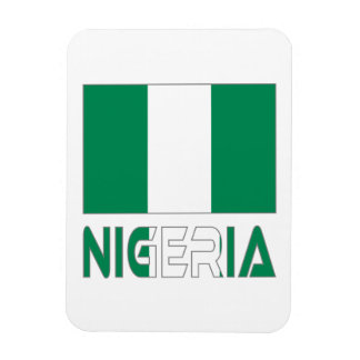 Nigeria with the Nigerian Flag Magnet