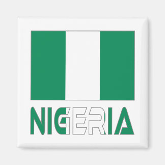 Nigeria with the Nigerian Flag Magnet