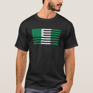 Nigerian American Flag America Nigeria USA Pride T T-Shirt
