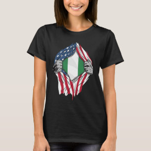 Nigerian Blood Inside Me Nigeria Flag T-Shirt