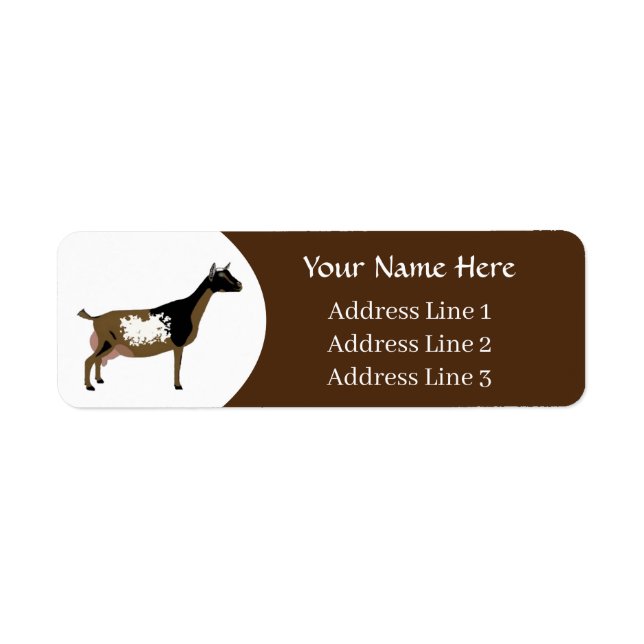 Nigerian Dwarf Dairy Goat Return Address Label (Front)