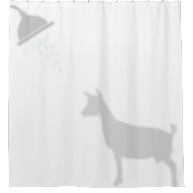 Nigerian Dwarf Dairy Goat Silhouette Shadow Buddie Shower Curtain (Front)